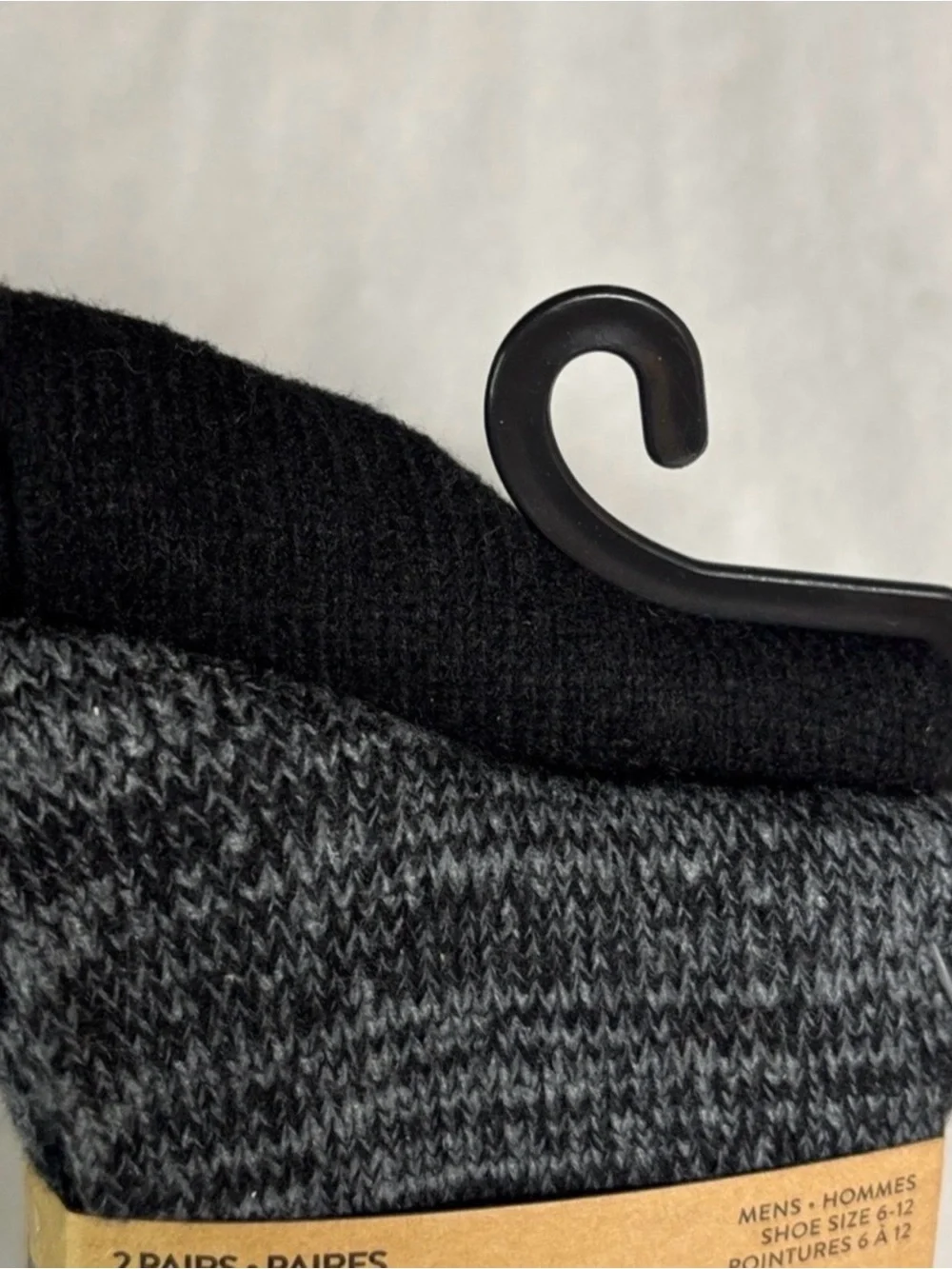 New Born Socks 2 Pair Men’s Black Super Soft Boot Socks Casual Activewear